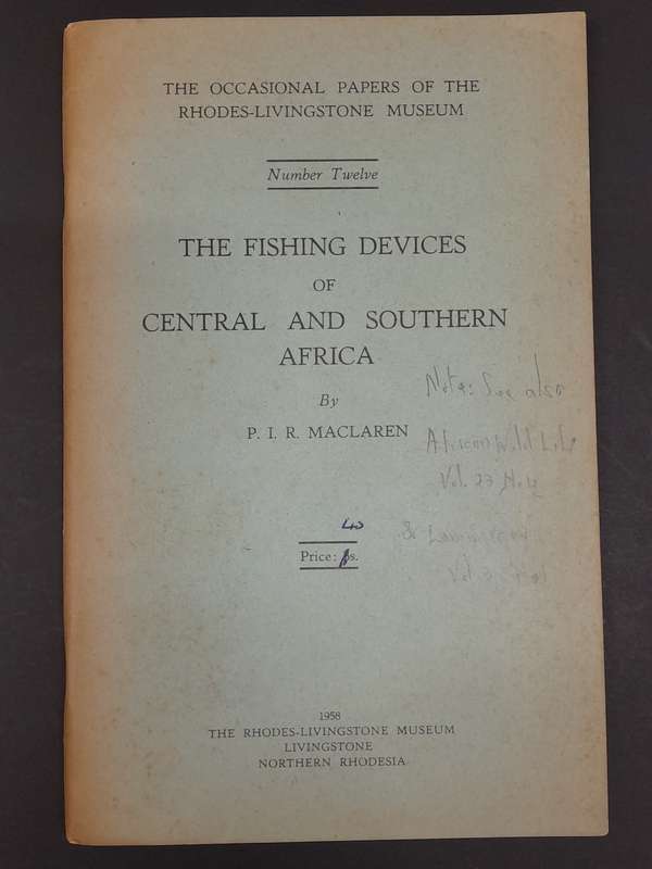 The Fishing Devices of Central and Southern Africa - By P.I.R. Maclaren