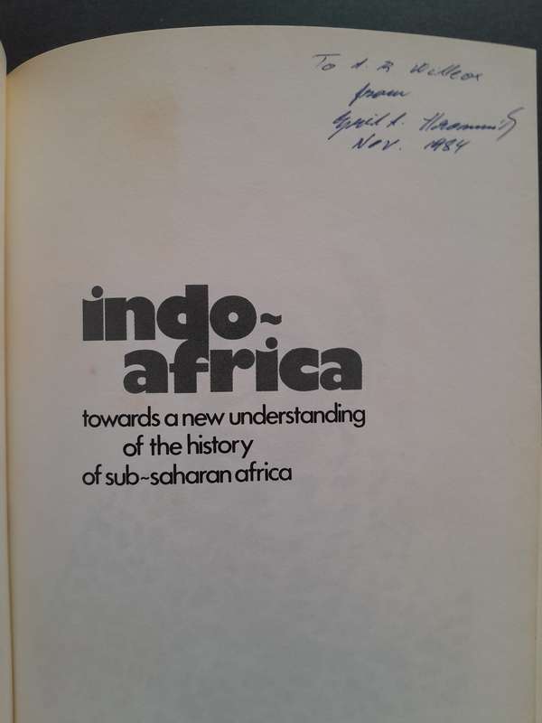 Signed Copy - indo-africa - By Cyril A. HromnÍk