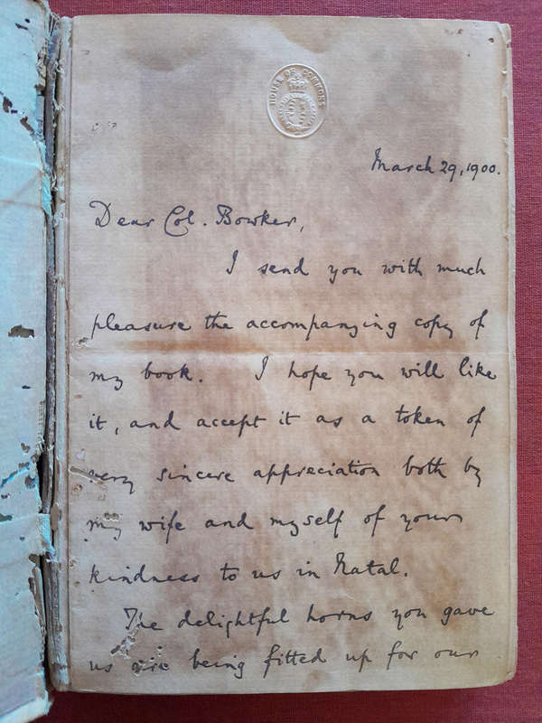 Signed Copy - On the Eve of the War - By Evelyn Cecil M.P.