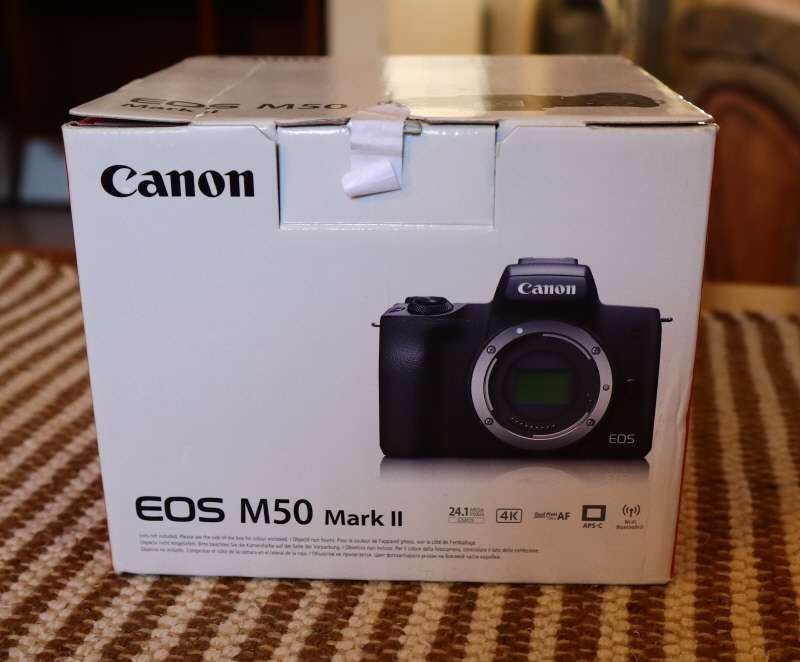 Canon M50 Mk II with 15-45 lens, item is new unused in the box. photos show exact item on sale.