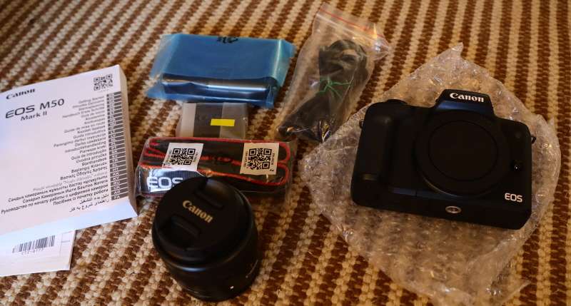 Canon M50 Mk II with 15-45 lens, item is new unused in the box. photos show exact item on sale.
