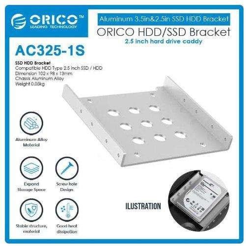 Orico AC325-1S 3.5" to 2.5" SSD/HDD Adapter Bracket  Mount 2.5" Drives in 3.5" Bays