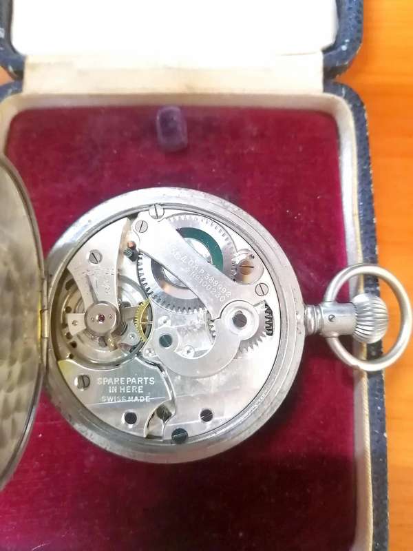 Silver Mechanical Stop Watch.
