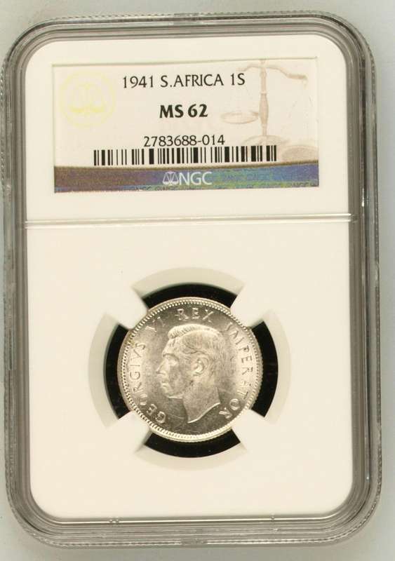 1941 Shilling NGC graded MS62 !!