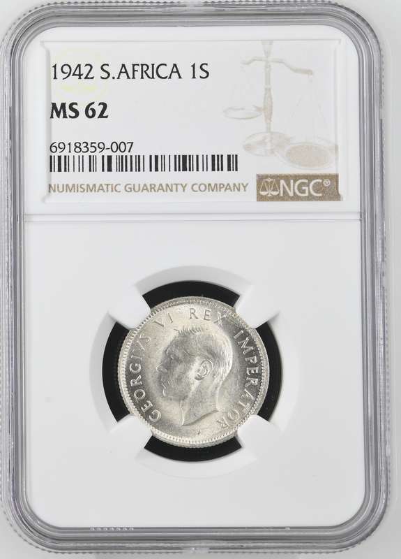 1942 Shilling NGC graded MS62 !!