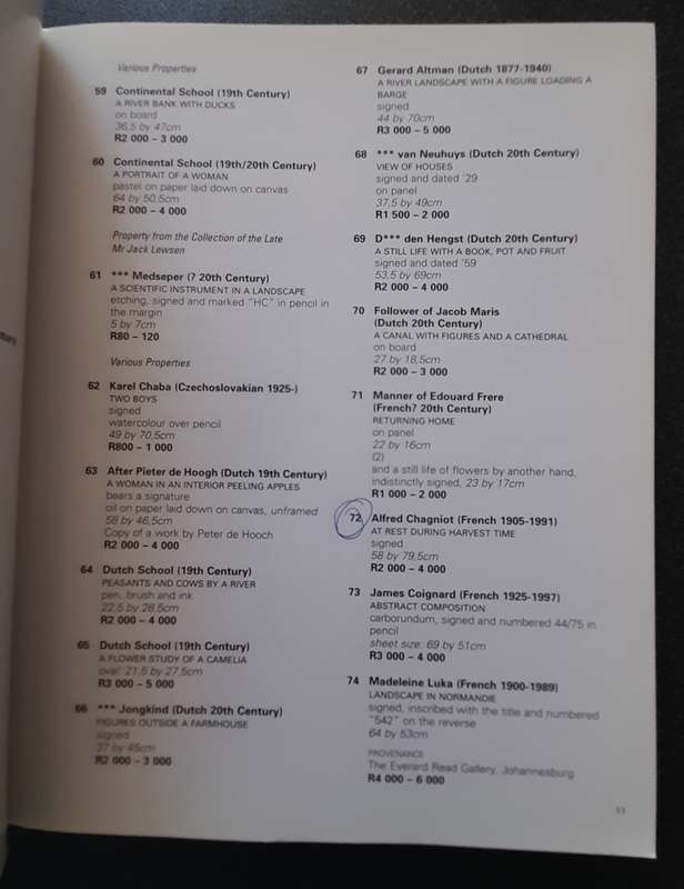 Stephan Welz & Co Sotheby's Catalogue, paintings sculpture, prints and books, 31 May 2004
