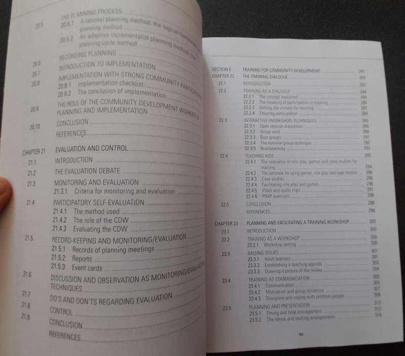 Community development, Breaking the Cycle of Poverty, H Swanepoel, F de Beer, 2016, 6th edition Juta