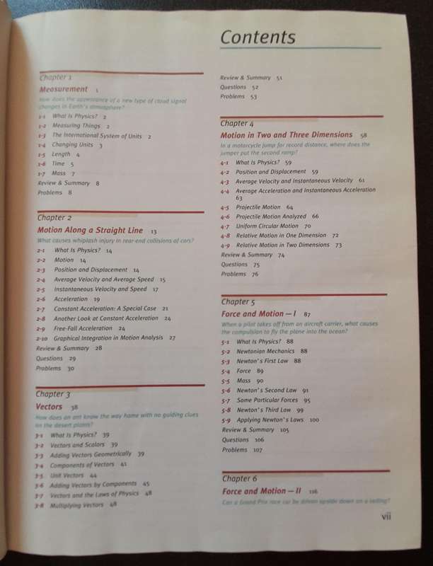 Fundamentals of Physics, 7th Ed., D Halliday, R Resnick, J Walker Vol.1, Your at Home Matric Help