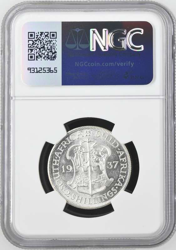 1937 Two Shilling NGC graded MS61 !!
