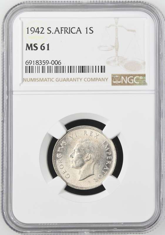 1942 Shilling NGC graded MS61 !!