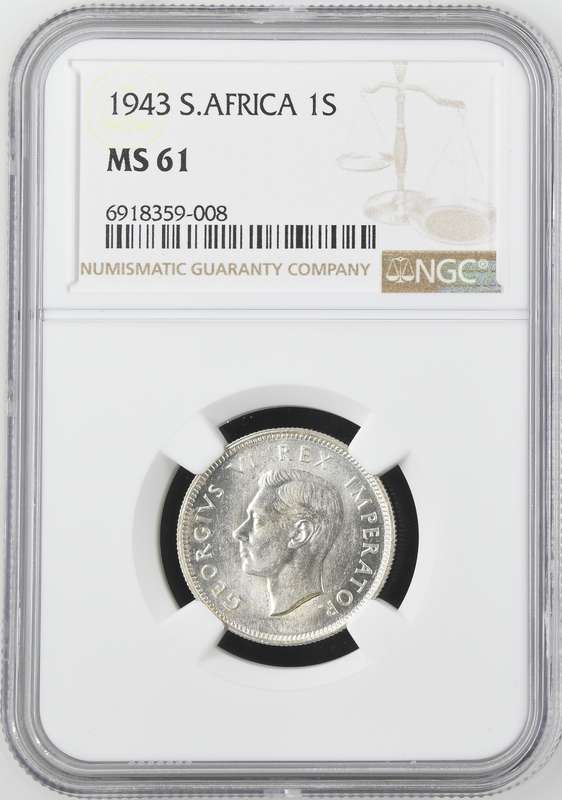 1943 Shilling NGC graded MS61 !!