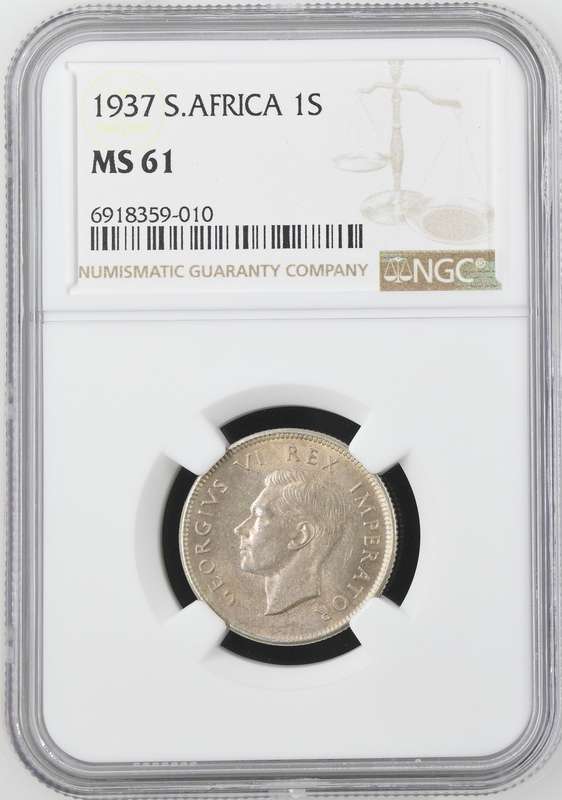 1937 Shilling NGC graded MS61 !!