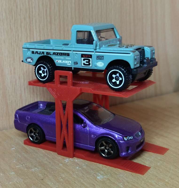 3d Printed car lift for diorama (For Matchbox,Hot Wheels,Tomica, Realtoy, Maisto)