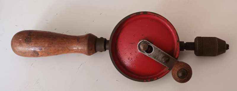 Vintage Stanley No.1221 Hand Drill (Eggbeater). Made in USA.