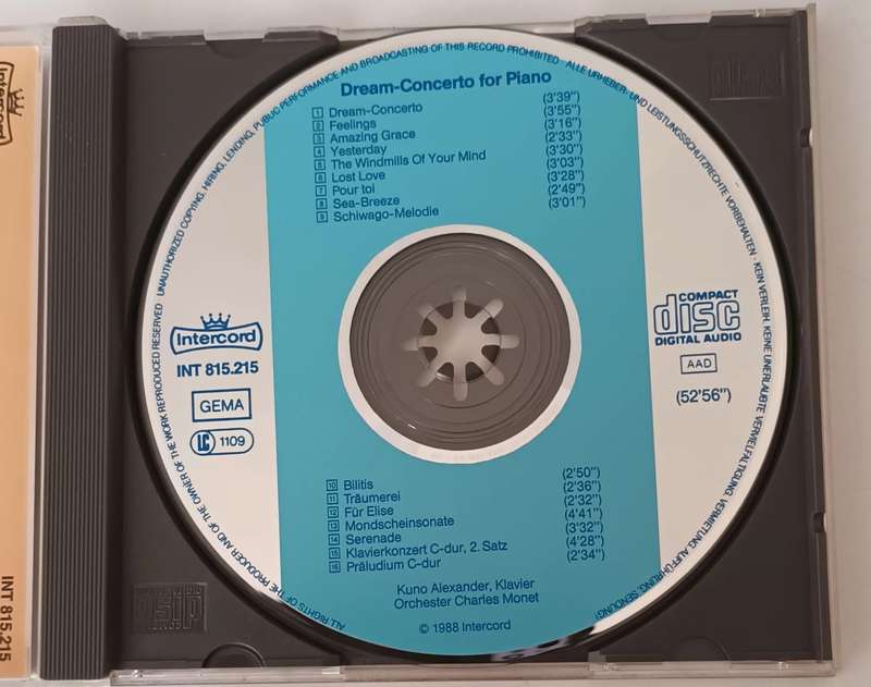 Dream Concerto for Piano CD