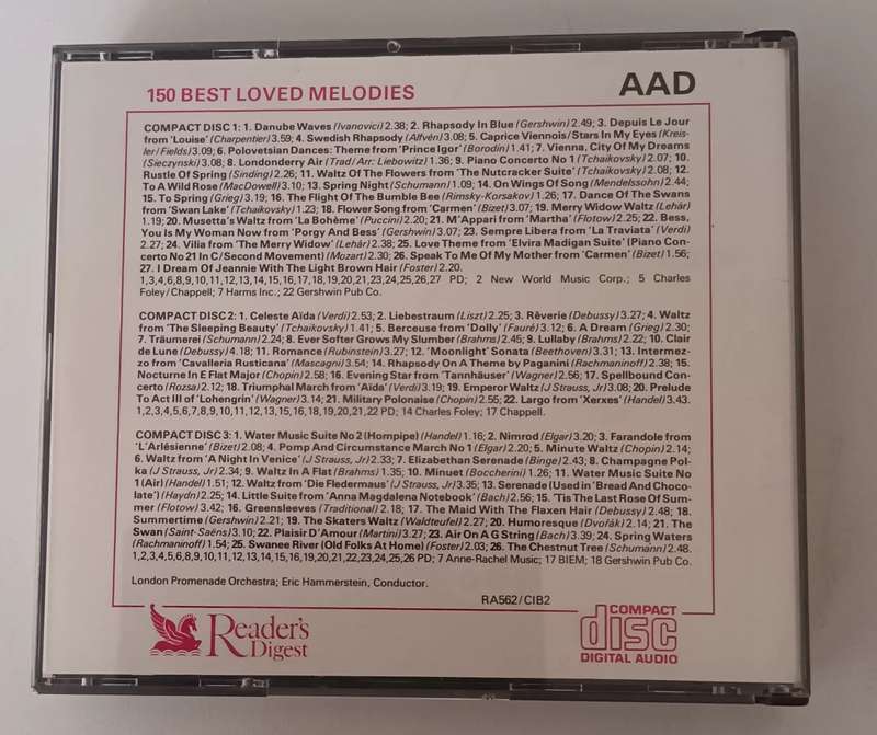 150 Best Loved Melodies CD. 2 Discs.