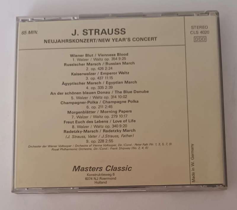 JOHANN STRAUSS - NEW YEAR'S CONCERT CD.