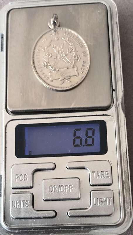 Large Sterling Silver Congregation of the Children of Mary Pendant. 6.8g. 40x30mm.