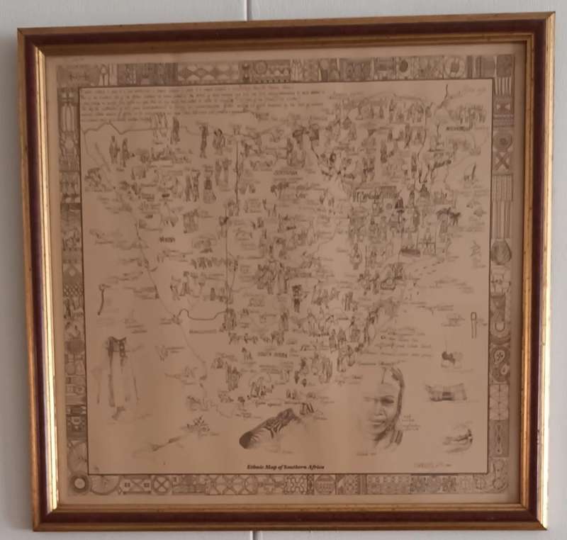 CHARLOTTE K. 1990. ETHNIC MAP OF SOUTHERN AFRICA. PRINT. 58x55cm.