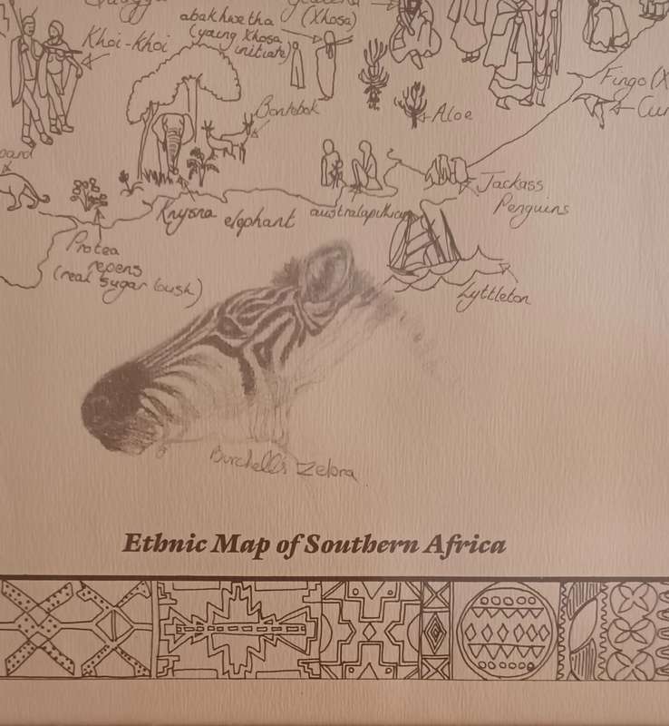 CHARLOTTE K. 1990. ETHNIC MAP OF SOUTHERN AFRICA. PRINT. 58x55cm.