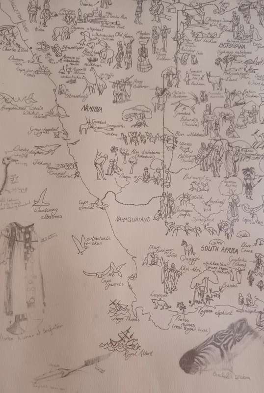 CHARLOTTE K. 1990. ETHNIC MAP OF SOUTHERN AFRICA. PRINT. 58x55cm.