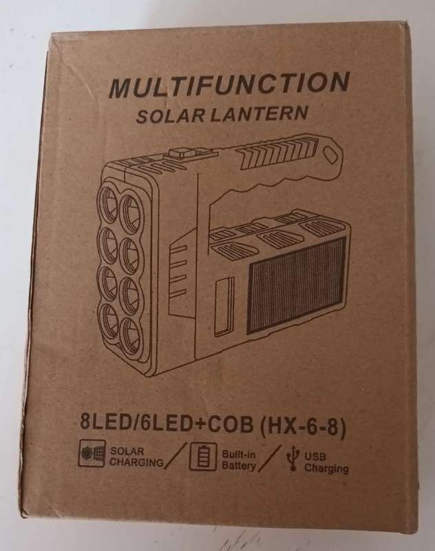 Multi-Functional Solar Lantern. Built in battery. USB Charging. New.
