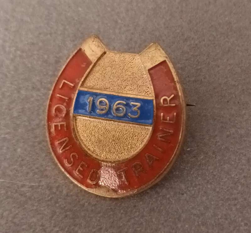 1963 LISENCED TRAINER BADGE