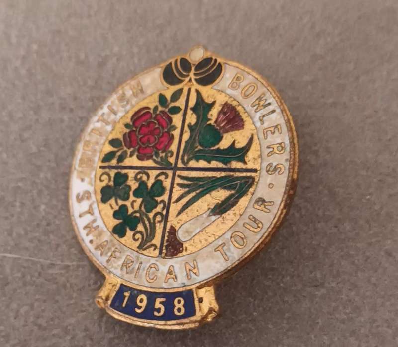1958 British Bowlers STH. African Tour Badge