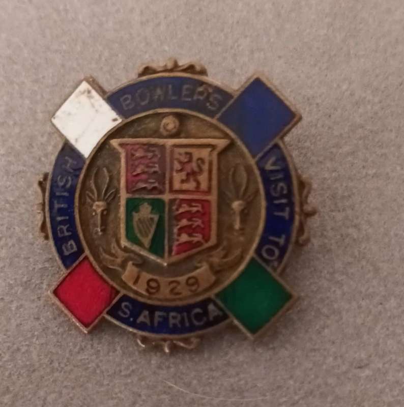 1929 British Bowlers Visit to South Africa Badge