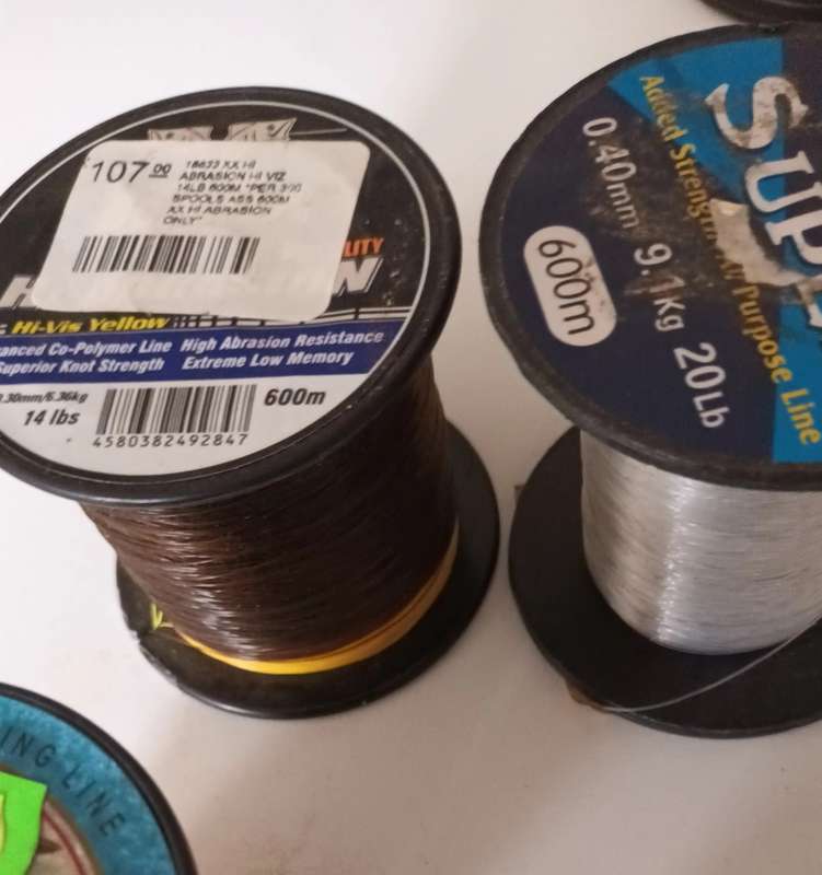 Lot of Used Fishing Line.