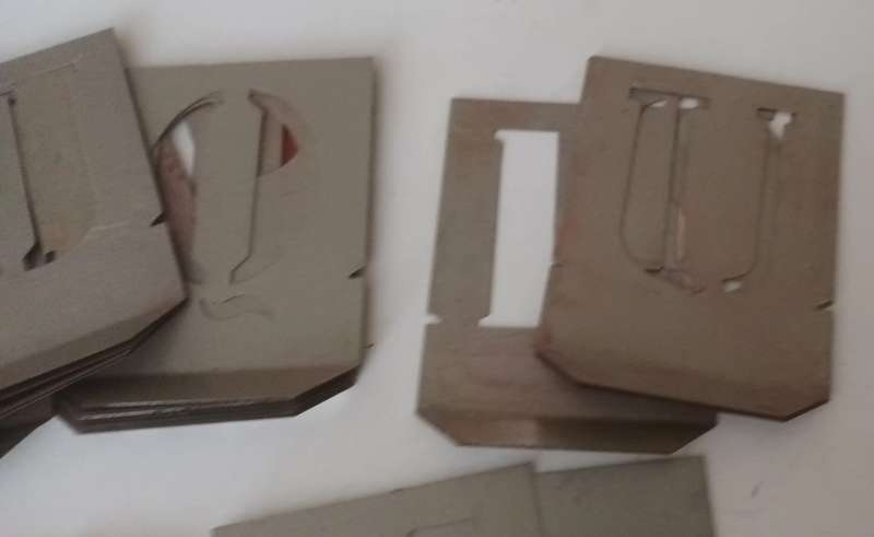 Vintage Aluminium Stencils. Alphabet. Ideal to paint address on dustbins.