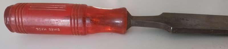 MARPLES & SONS CAST STEEL WOOD CHISEL. SWISS Made. Length 27cm. Width 37mm.