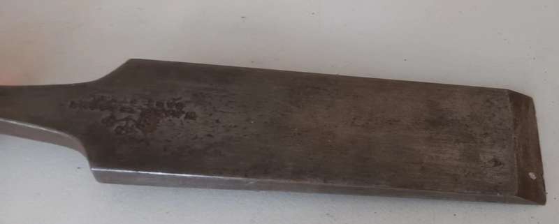 MARPLES & SONS CAST STEEL WOOD CHISEL. SWISS Made. Length 27cm. Width 37mm.