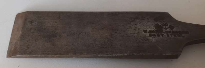 MARPLES & SONS CAST STEEL WOOD CHISEL. SWISS Made. Length 27cm. Width 37mm.