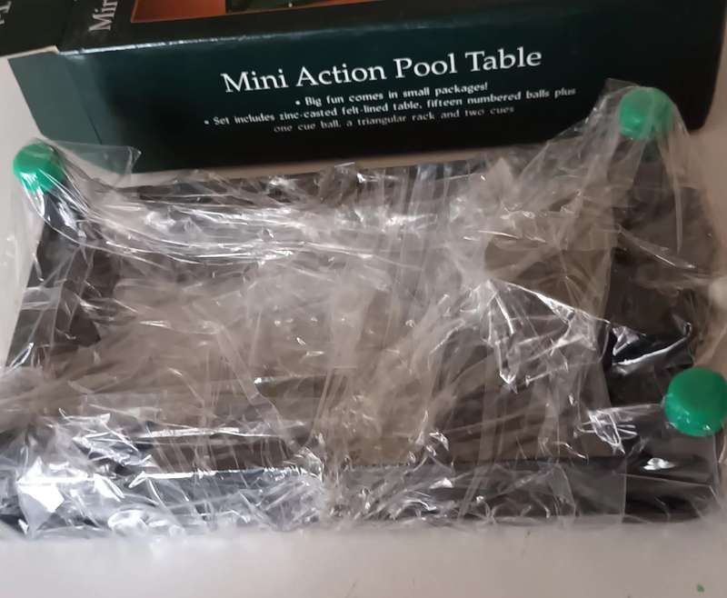 Vintage Mini Action Pool Table. Collectable. New. Sealed.