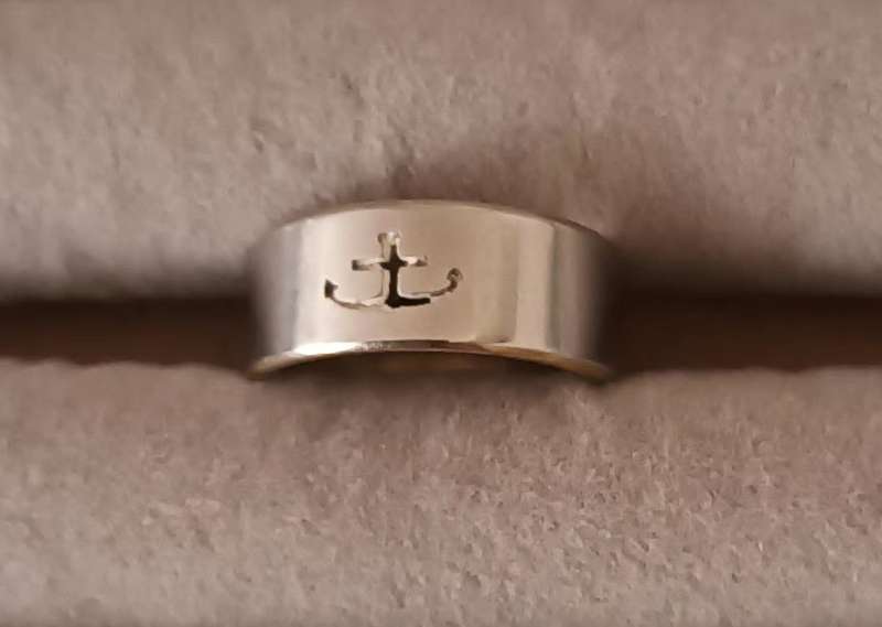 Stainless Steel Ring. Size P/7.5. (17.9mm)