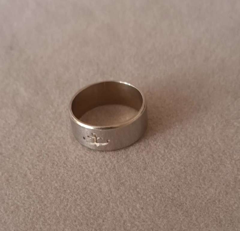 Stainless Steel Ring. Size P/7.5. (17.9mm)