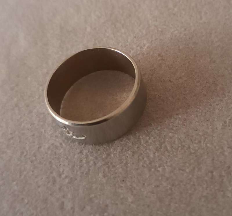 Stainless Steel Ring. Size P/7.5. (17.9mm)