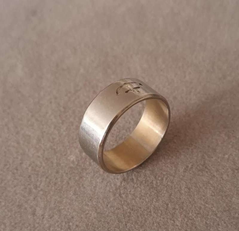 Stainless Steel Ring. Size P/7.5. (17.9mm)