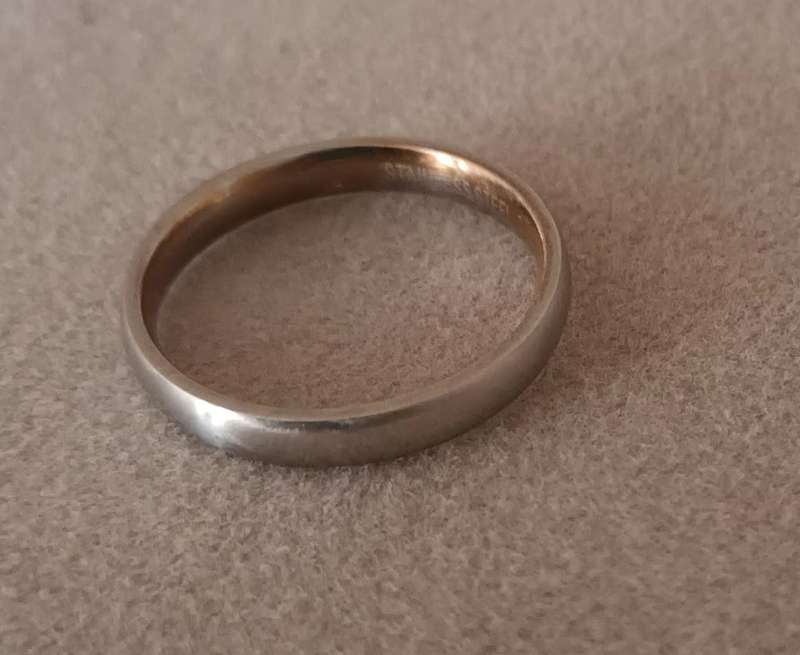 Icon Stainless Steel Ring. Size P/7.5. (17.9mm)
