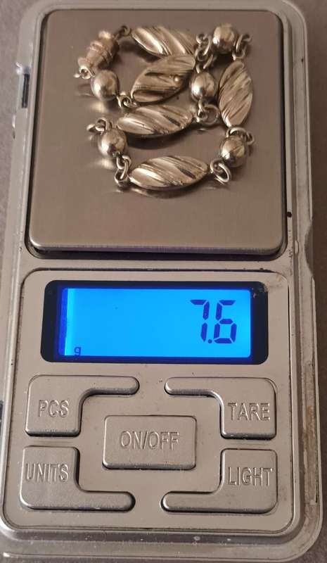 Stunning Sterling Silver Bracelet. Length 20cm. Width 8mm. 7.6g.