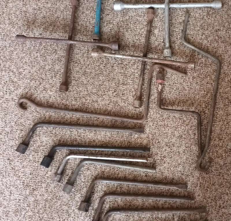 Job Lot Tyre Wrenches and Tyre Irons.
