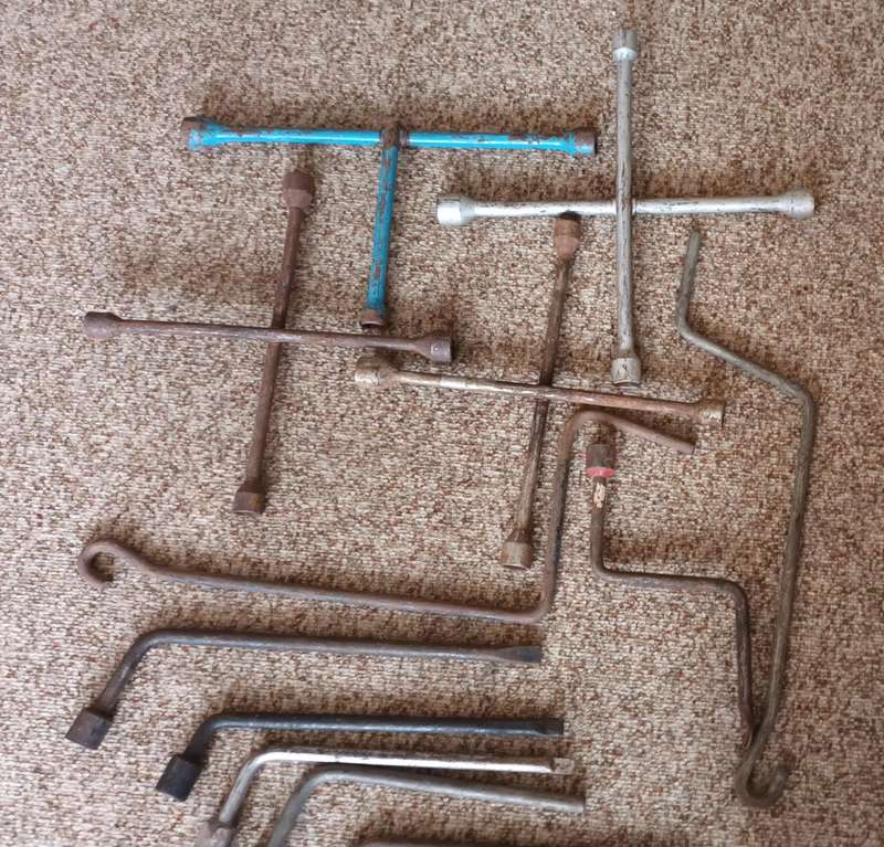 Job Lot Tyre Wrenches and Tyre Irons.