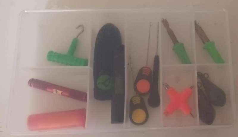 Specimen Fishing Items in Case.