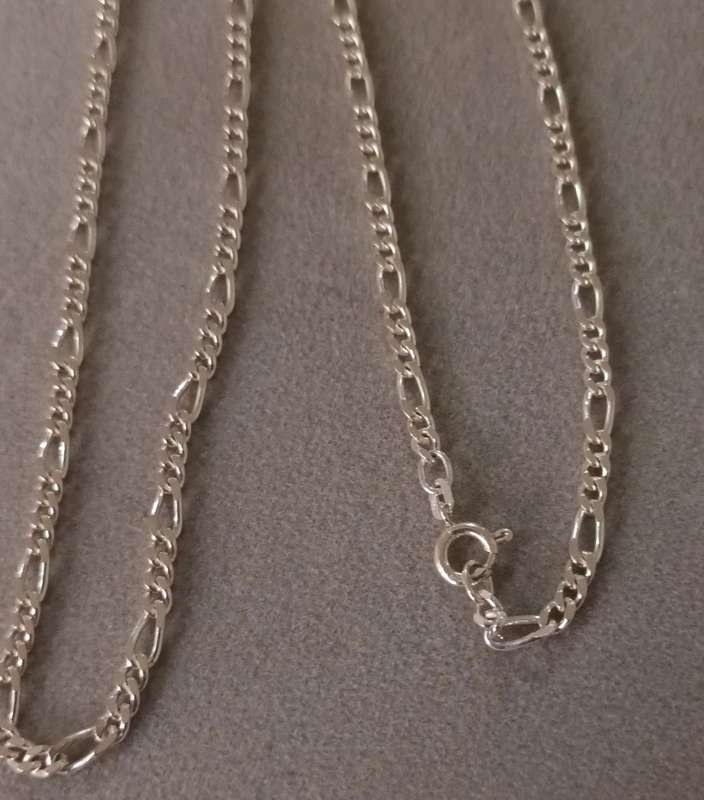 Stunning 70cm Sterling Silver Figaro Necklace. Length 70cm. Width 3mm.17.5g