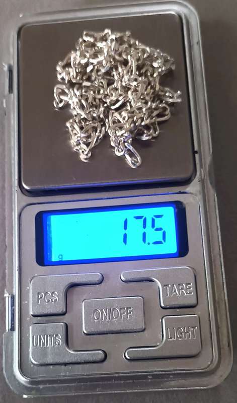 Stunning 70cm Sterling Silver Figaro Necklace. Length 70cm. Width 3mm.17.5g