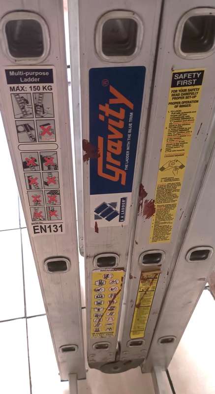 GRAVITY Multi-Purpose Folding Ladder. 4m x35mm. FOR COLLECTION ONLY!!!