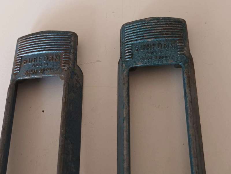 2x SURFORM Wood Planes. Made in Great Britain.