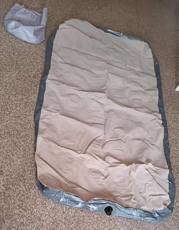 Single Blow Up Mattress with Carry Bag.