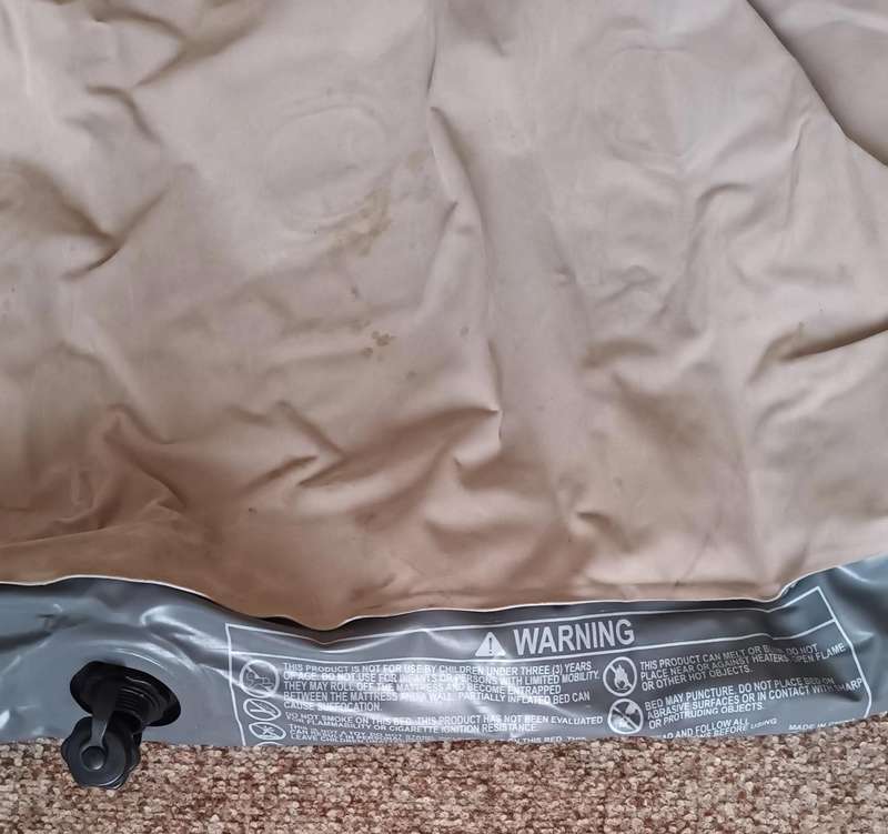 Single Blow Up Mattress with Carry Bag.